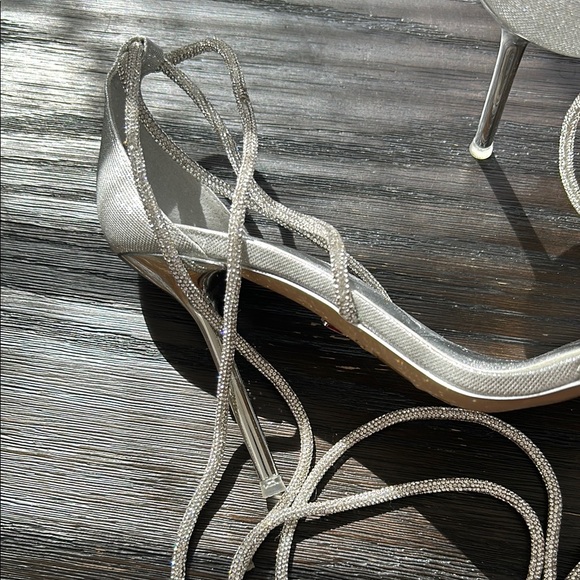 ALDO Silver Strappy Heels - Picture 9 of 15